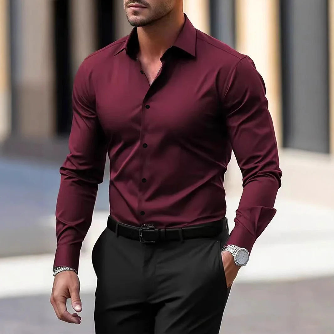 Men’s Luxury Slim-Fit Dress Shirt