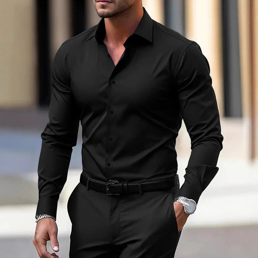 Men’s Luxury Slim-Fit Dress Shirt