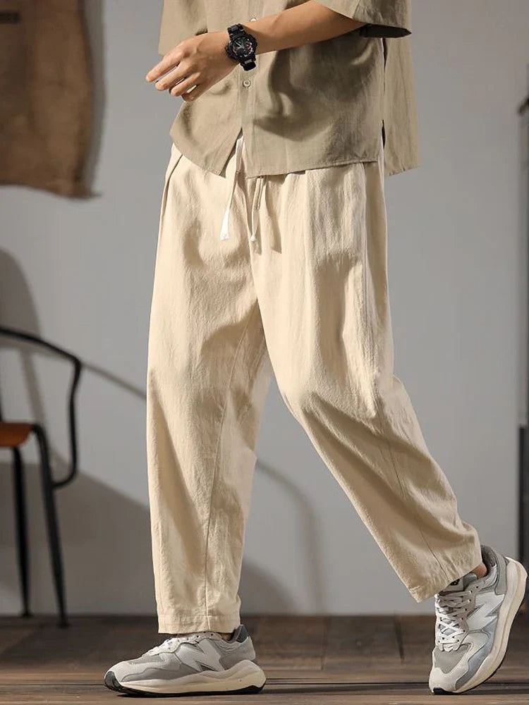 Linen Drawstring Pants