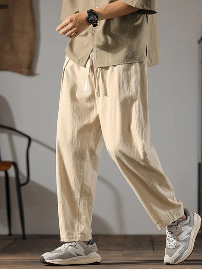 Linen Drawstring Pants