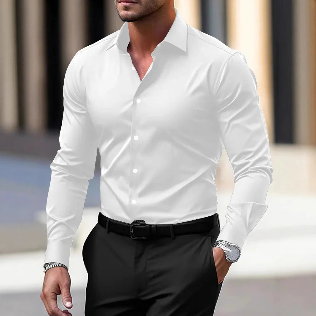 Men’s Luxury Slim-Fit Dress Shirt
